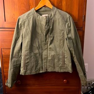 LOFT green utlity jacket